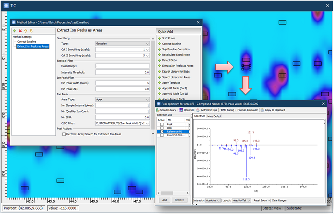 Extract Ion Peaks with Method