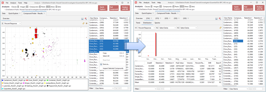 The new Compound Finder interface